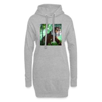 Réaliste Faune Nature Animaux Animaux - Sweat-shirt à capuche long Femme - gris chiné - Devant