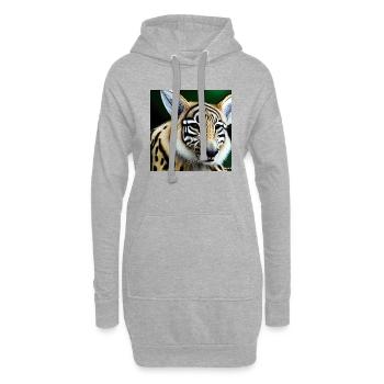 Réaliste Faune Nature Animaux Animaux - Sweat-shirt à capuche long Femme - gris chiné - Devant