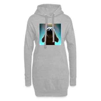 Faultier Sloth Chill Faul Tiere - Hoodie-Kleid - Grau meliert - Vorne
