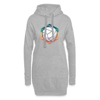 Volleyball Beach Volleyball Rétro - Sweat-shirt à capuche long Femme - gris chiné - Devant
