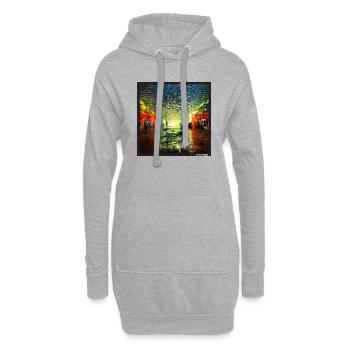 Alice im Unterwasser-Wunderland - Hoodie-Kleid - Grau meliert - Vorne