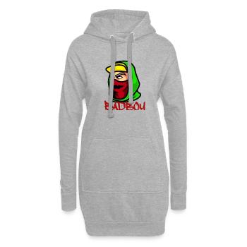 BADBOY Stil - Hoodie-Kleid - Grau meliert - Vorne