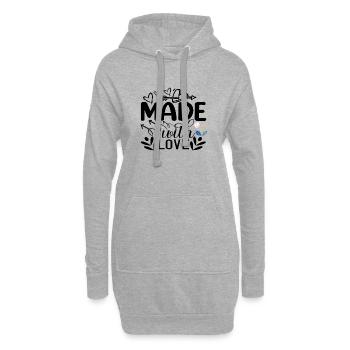 Made With Love - Hoodie-Kleid - Grau meliert - Vorne