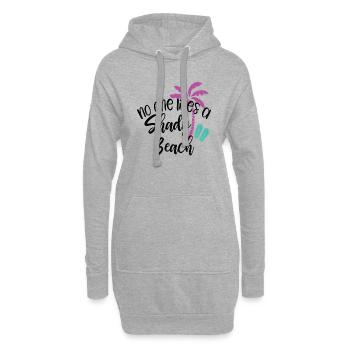 No one likes a Shady Beach - Hoodie-Kleid - Grau meliert - Vorne