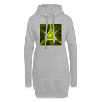 HÖCHSTES GELB SEIN - Hoodie-Kleid - Grau meliert - Vorne