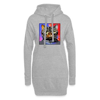 Raumkatze - Hoodie-Kleid - Grau meliert - Vorne
