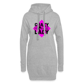 Crazy Horse Lady - Sweat-shirt à capuche long Femme - gris chiné - Devant