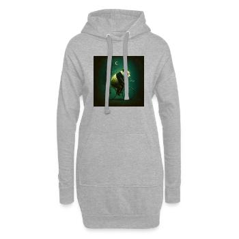Élégant panda sur un vélo 4 - Sweat-shirt à capuche long Femme - gris chiné - Devant