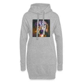 American Foxhound Hunderasse Hundeportrait Hund - Hoodie-Kleid - Grau meliert - Vorne