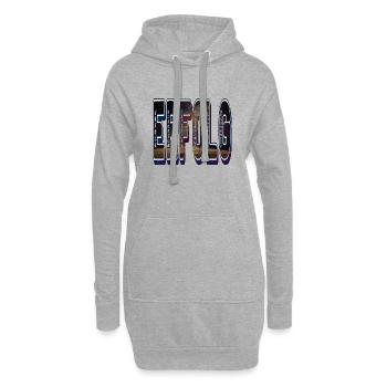 Erfolg - Definition Affirmation für deinen Erfolg - Hoodie-Kleid - Grau meliert - Vorne