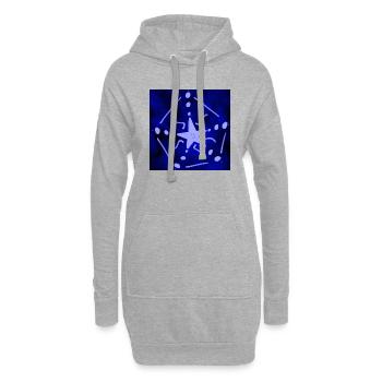 ÉTOILE ÉLECTRIQUE - Sweat-shirt à capuche long Femme - gris chiné - Devant