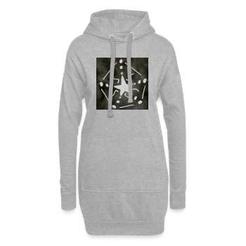 ÉTOILE INVERSÉE - Sweat-shirt à capuche long Femme - gris chiné - Devant