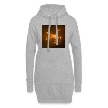 ÉTOILE ORANGE - Sweat-shirt à capuche long Femme - gris chiné - Devant