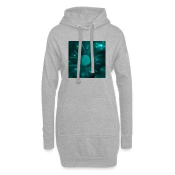 LUNE ÉTOILÉE BLEUE - Sweat-shirt à capuche long Femme - gris chiné - Devant