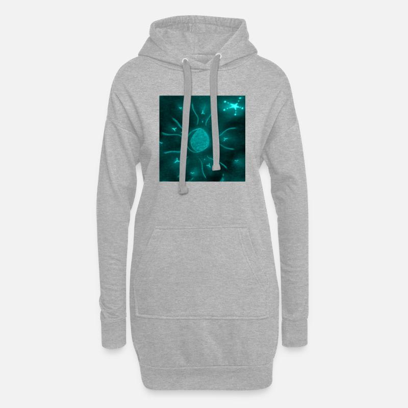 BLAUER STERNENMOND - Hoodie-Kleid - Grau meliert