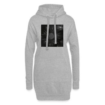 LUNE ÉTOILÉE - Sweat-shirt à capuche long Femme - gris chiné - Devant