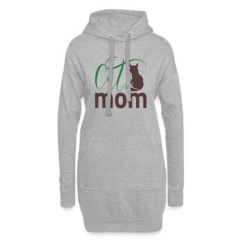 Cat mom - Hoodie-Kleid - Grau meliert - Vorne