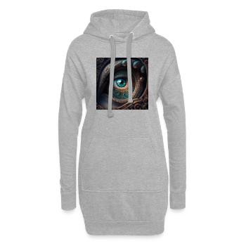 the eye by daniel costa 3 - Hoodie Dress - heather grey - Front