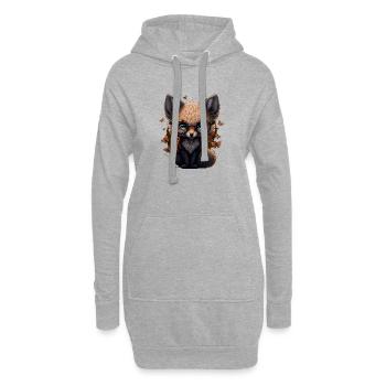 Mignon Rusé Mignon Cartoon Fox - Sweat-shirt à capuche long Femme - gris chiné - Devant