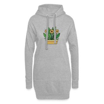 Tournesols - Sweat-shirt à capuche long Femme - gris chiné - Devant
