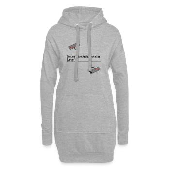 Level Gaming Geburtstag Geschenk Geschenkidee - Hoodie-Kleid - Grau meliert - Vorne