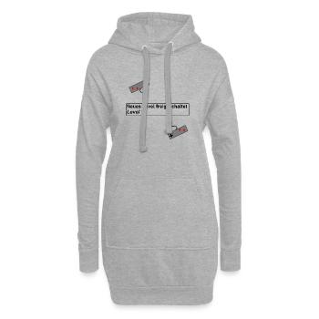 Level Up Gaming Geburtstag Geschenk Geschenkidee - Hoodie-Kleid - Grau meliert - Vorne