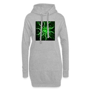 GRÜNE HEISSE SONNE - Hoodie-Kleid - Grau meliert - Vorne