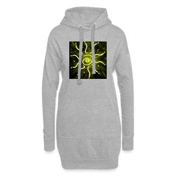 GELB HEISSE SONNE - Hoodie-Kleid - Grau meliert - Vorne