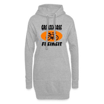 Fahrrad - Hoodie-Kleid - Grau meliert - Vorne