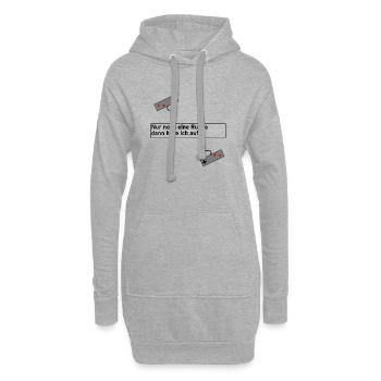 Zocken Gaming Geschenk Geschenkidee Konsolen Spiel - Hoodie-Kleid - Grau meliert - Vorne