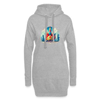Karneval - Hoodie-Kleid - Grau meliert - Vorne