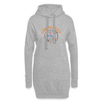 Chemistry - Sweat-shirt à capuche long Femme - gris chiné - Devant