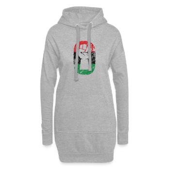 Vies noires matte Faust - Sweat-shirt à capuche long Femme - gris chiné - Devant