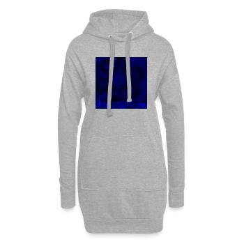 SOLEIL SUR PYRAMIDES ROI BLEU - Sweat-shirt à capuche long Femme - gris chiné - Devant