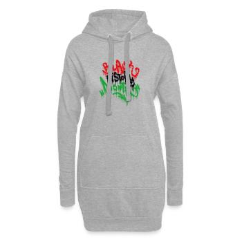 Graffiti du Mois de l’histoire des Noirs - Sweat-shirt à capuche long Femme - gris chiné - Devant