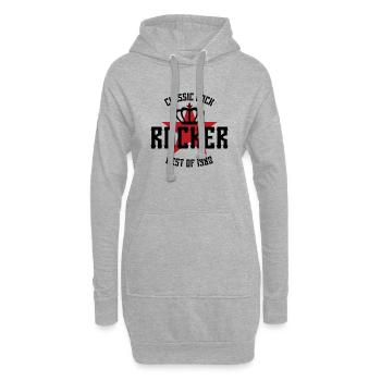 ROCKER STAR BEST OF 1980 - Sweat-shirt à capuche long Femme - gris chiné - Devant
