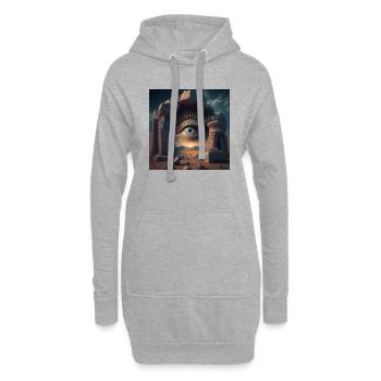 eye by daniel costa 3 - Hoodie Dress - heather grey - Front