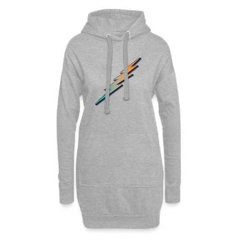 Flash Vintage - Hoodie-Kleid - Grau meliert - Vorne