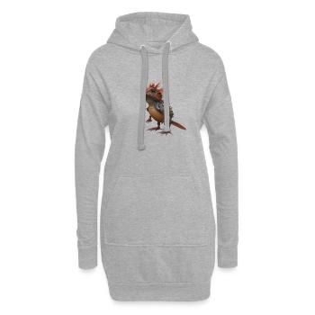 Süße Tiere Kinder Baby Fantasie - Hoodie-Kleid - Grau meliert - Vorne