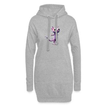 Süße Tiere Kinder Baby Fantasie - Hoodie-Kleid - Grau meliert - Vorne