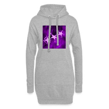 DREI STERNE LILA - Hoodie-Kleid - Grau meliert - Vorne