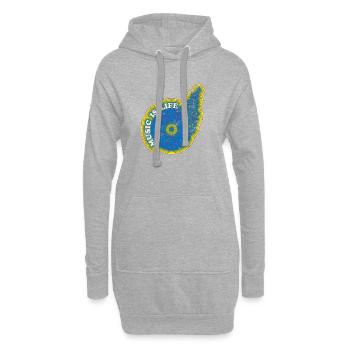 Music is life - Hoodie-Kleid - Grau meliert - Vorne