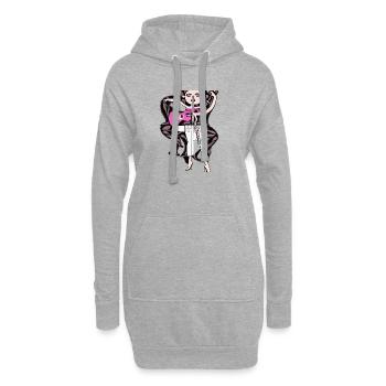Fille de la musique - Sweat-shirt à capuche long Femme - gris chiné - Devant