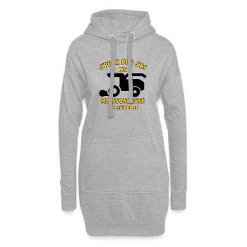 J’peux pas j’ai ma moissonneuse qui m’appelle - Sweat-shirt à capuche long Femme - gris chiné - Devant