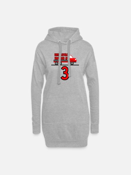 Truck - Hoodie-Kleid - Grau meliert