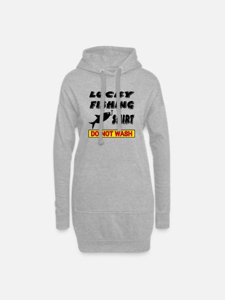 Angeln - Hoodie-Kleid - Grau meliert