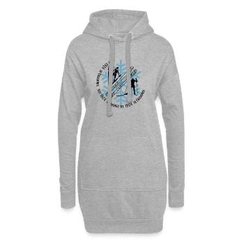 Nordischen Skiweltmeisterschaften - Hoodie-Kleid - Grau meliert - Vorne
