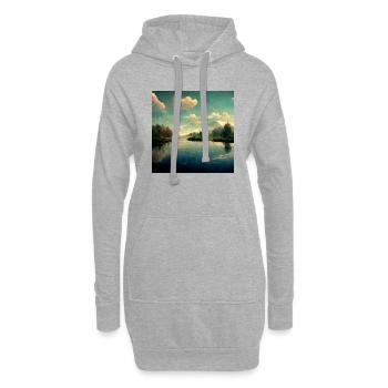 Verzauberte Natur - Hoodie-Kleid - Grau meliert - Vorne