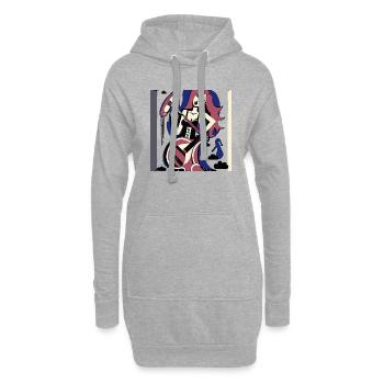 Fille de la musique - Sweat-shirt à capuche long Femme - gris chiné - Devant