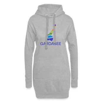Gardasee Logo - Hoodie-Kleid - Grau meliert - Vorne